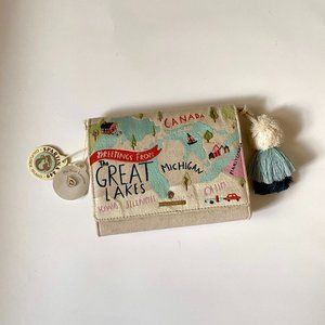 NWT Spartina 449 Great Lakes Embroidered Crossbody Bag